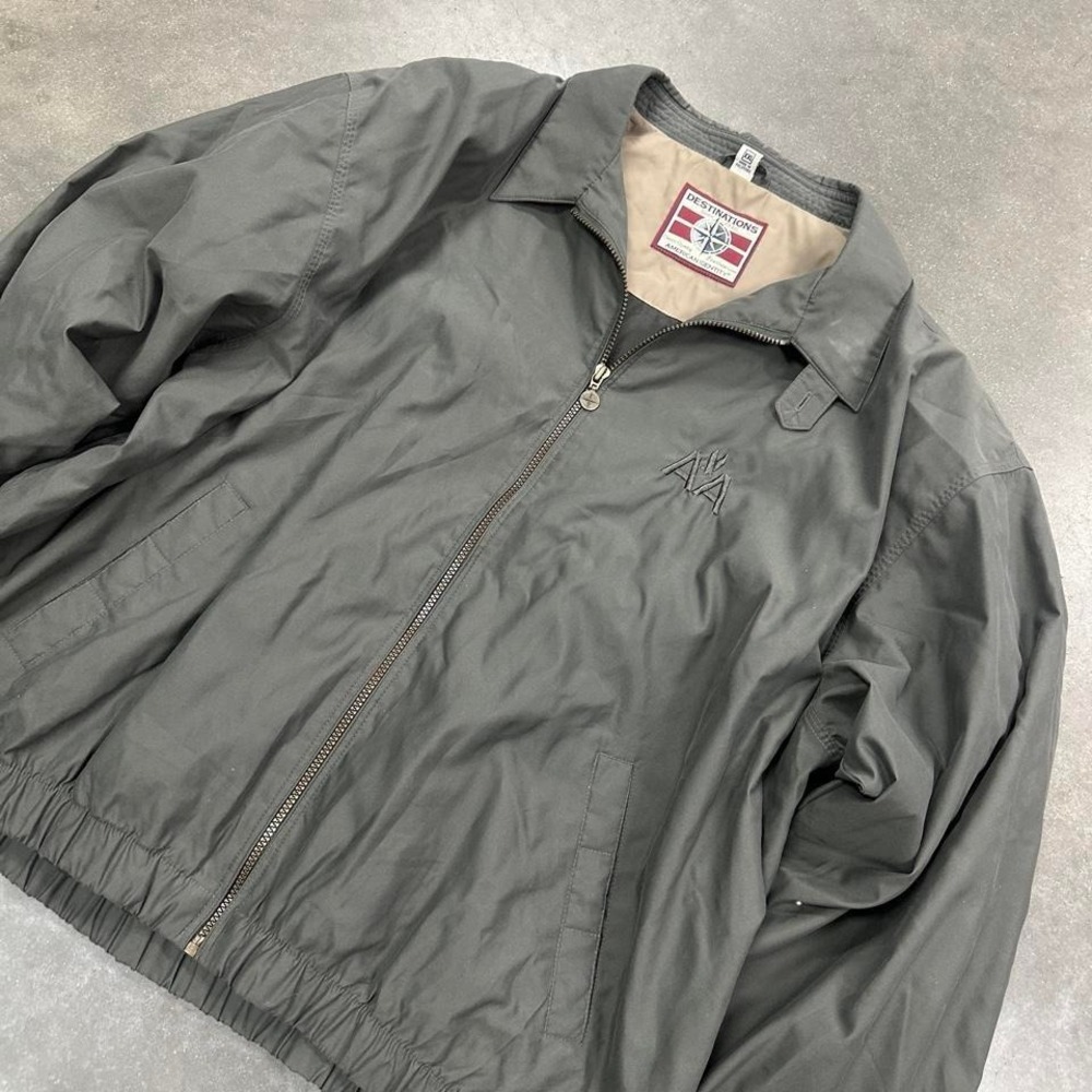 *SOLD* 90s khaki outdoor lightweight windbreaker jacket Size Lg - Picture 2 of 6